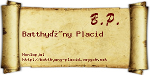 Batthyány Placid névjegykártya